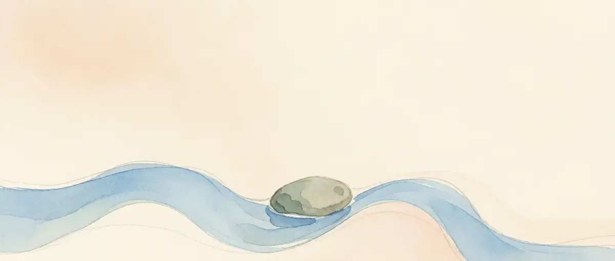 水：正面から当たらず、流れて避けるあの柔らかさ